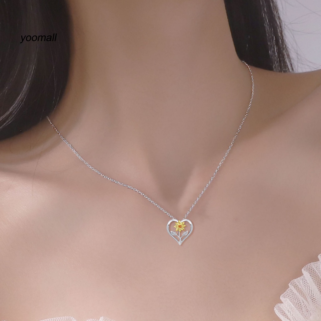 Vòng cổ Mặt Hình Hoa Hướng Dương / Trái Tim Xinh Xắn Cho Nữ