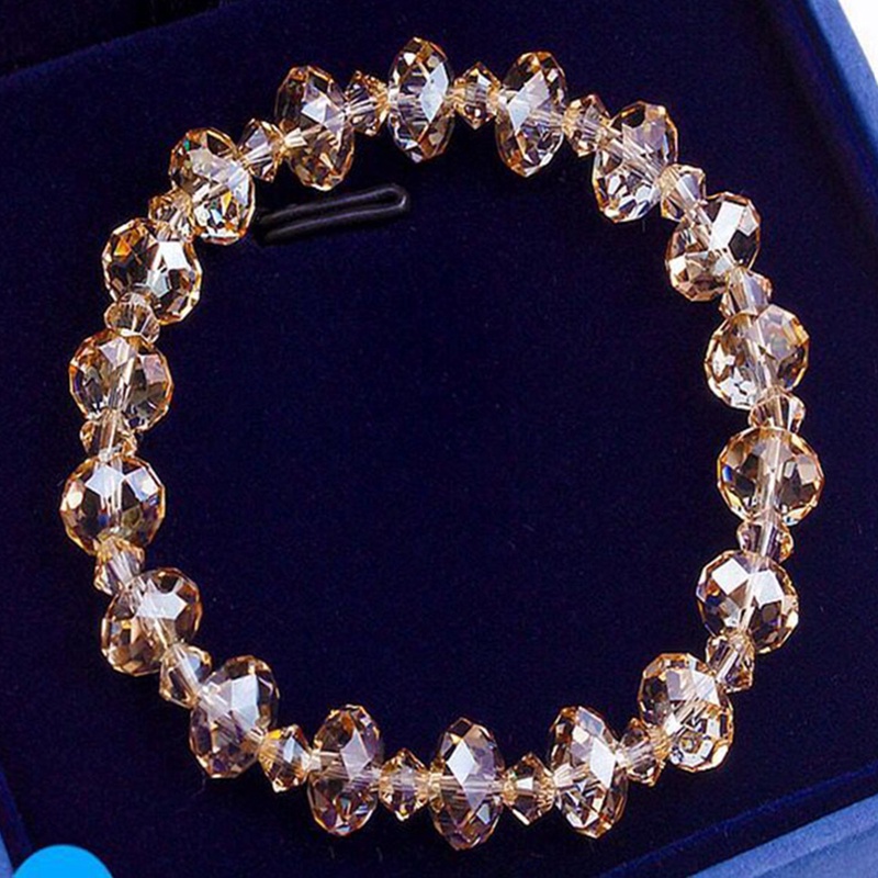 Vòng Tay Chuỗi Hạt Pha Lê Co Giãn Đơn Giản Thời Trang Cho Nữ