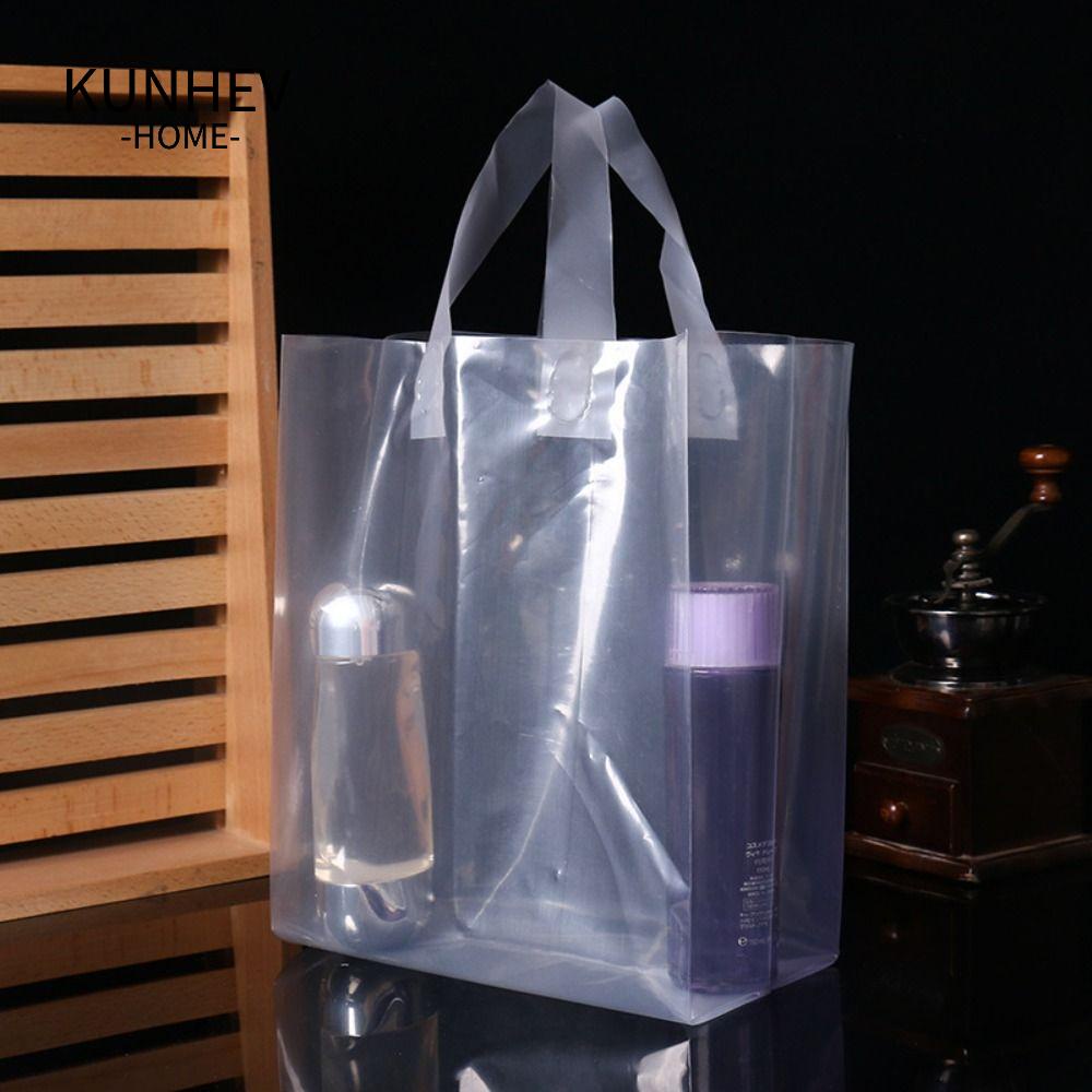 KUNHEV Set 100 Túi Nhựa Mờ 7.5x4.7x10 Inch Màu Trắng Đục Có Thể Tái Sử Dụng Cho Công Sở Nhỏ Gọn 25 * 19 * 12cm