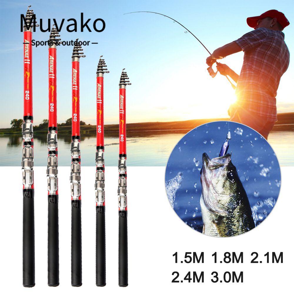 MUVAKO Cần câu cá  siêu nhẹ có thể điều chỉnh tiện dụng