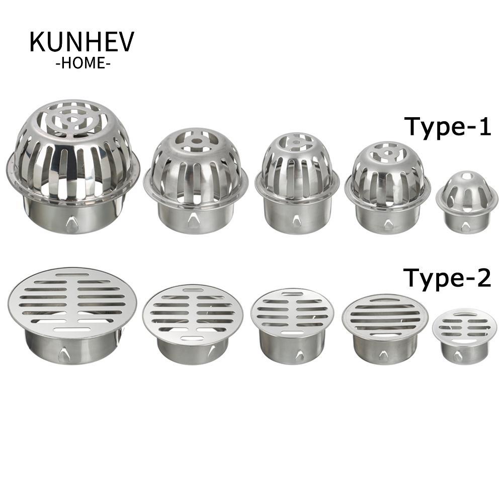 KUNHEV Nắp Đậy Cống Thoát Nước Sàn Nhà Hình Tròn Bằng Thép Không Gỉ Tiện Dụng