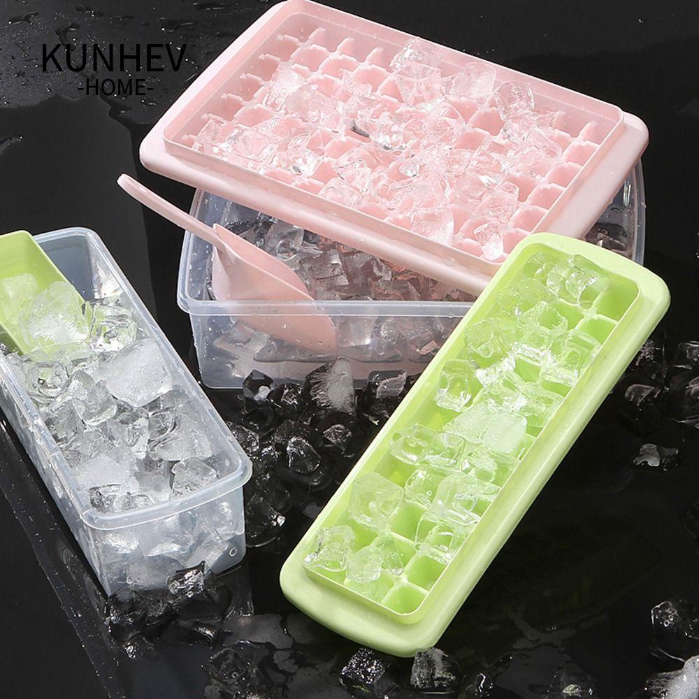 KUNHEV Khay Làm Đá Chất Lượng Cao Chống Bụi Có Nắp Đậy DIY