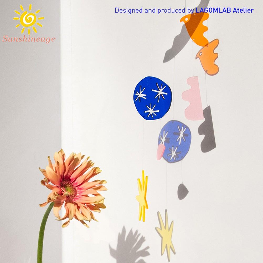 Chuông Gió 50cm Bằng Acrylic Họa Tiết Hoa Nhiều Màu Sắc
