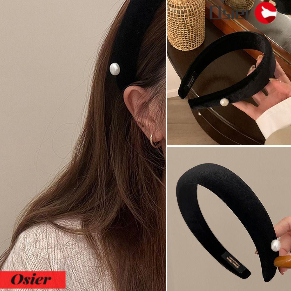 Băng Đô Cài Tóc Bằng Nhung Bản Rộng Phong Cách Cổ Điển 1