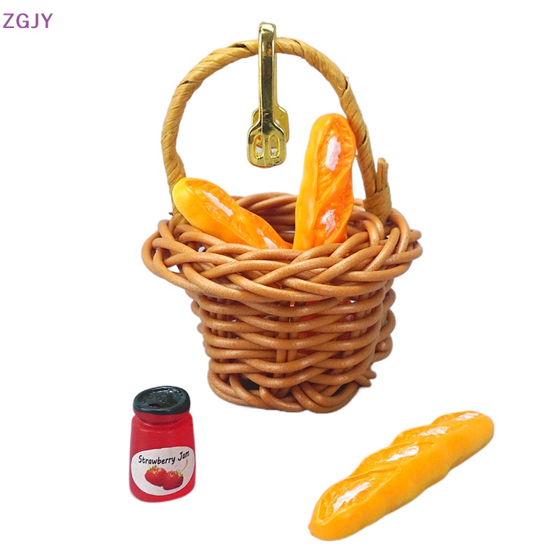 1 Bộ Rổ Bánh Mì Đồ Chơi Búp Bê Cỡ 1 / 12 Mới