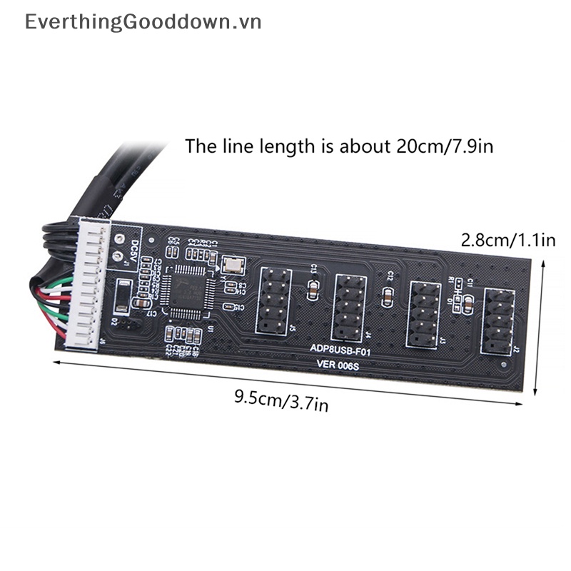 Everthingood Bo Mạch Chủ Kết Nối USB 2.0 Hub 1 Sang 4 Dây Cáp