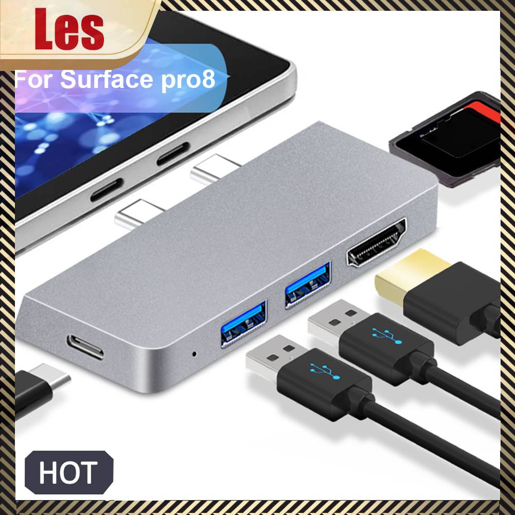 Đế Sạc USB 3.0 Có Đầu Đọc Thẻ Nhớ HDMI Cho Microsoft Surface Pro 8