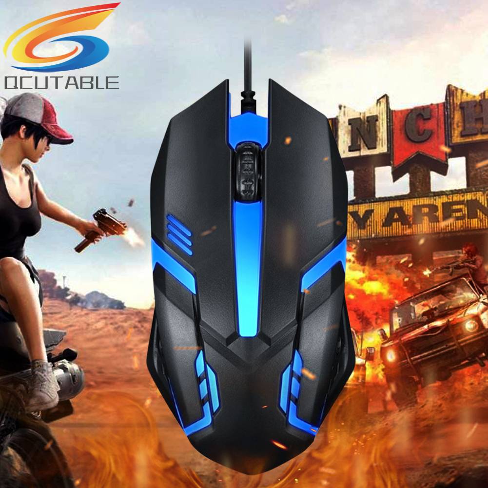 Chuột Quang Chơi Game 120cm USB 5500dpi Có Đèn Led 2 Nút Bấm Cho Văn Phòng