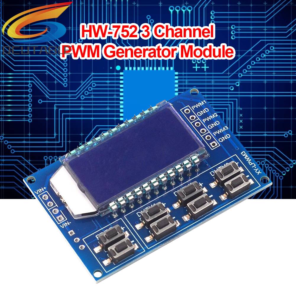 Module Phát Điện HW-752 3 Kênh PWM 1Hz 150KHz Có Thể Điều Chỉnh Tần Số Xung