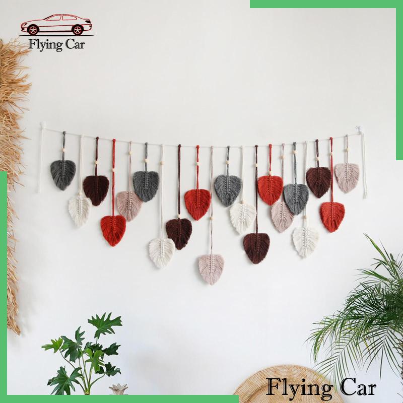Thảm Dệt Lá Treo Tường Trang Trí Phong Cách Bohemian