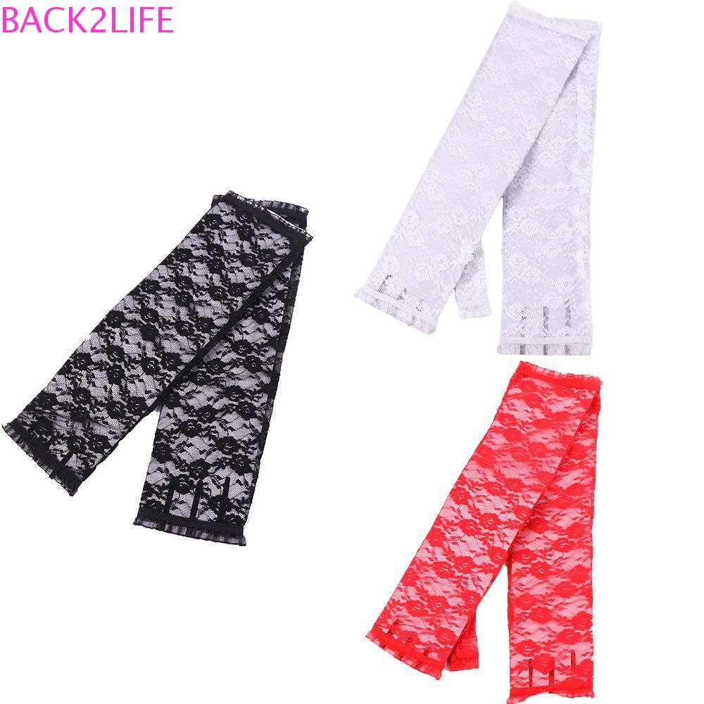 BACK2LIFE Găng Tay Ren Xỏ Ngón Trong Suốt Phong Cách Lolita 2Life