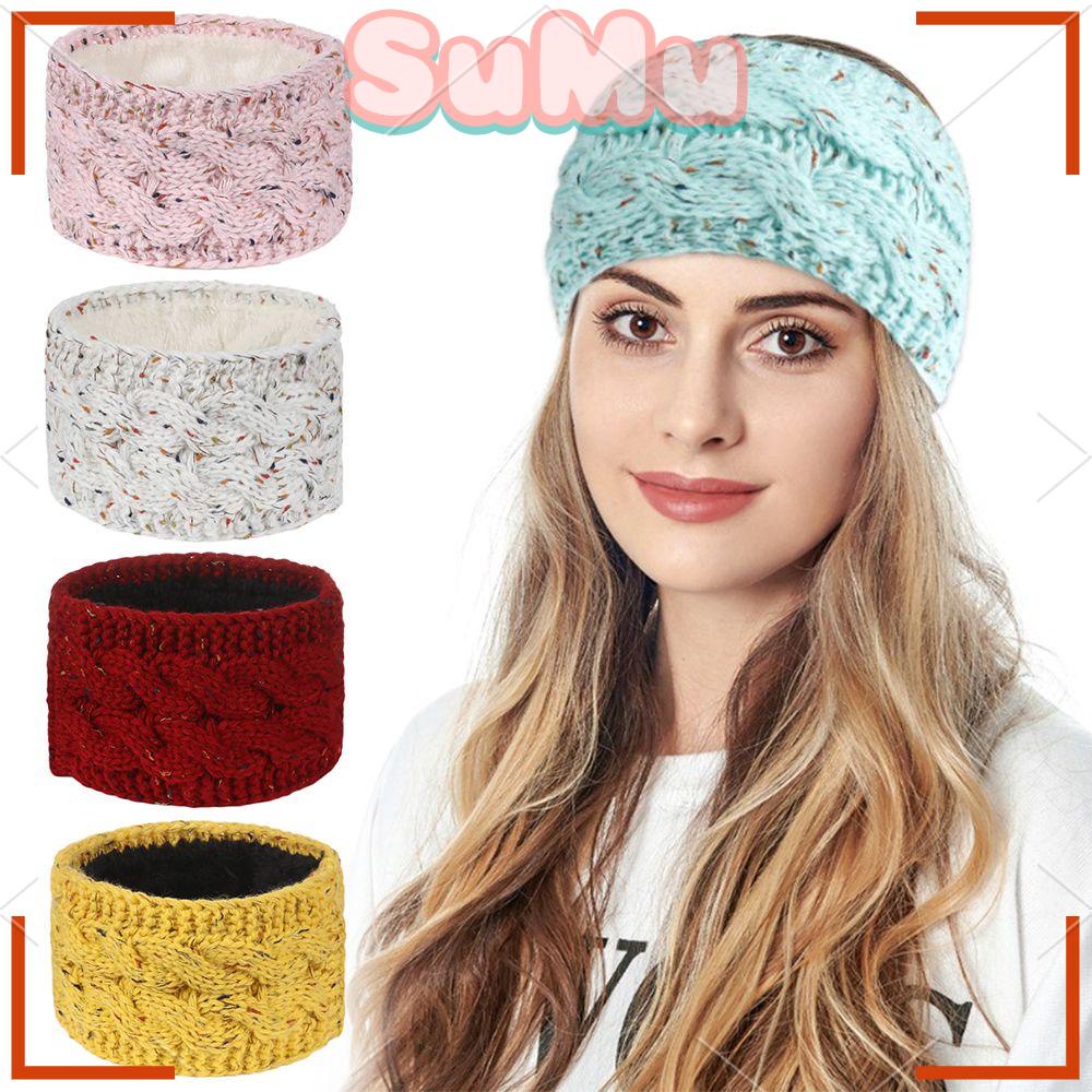 SUMU Băng Đô Dệt Kim Co Giãn Mềm Mại Đính Hoa Đáng Yêu Thời Trang