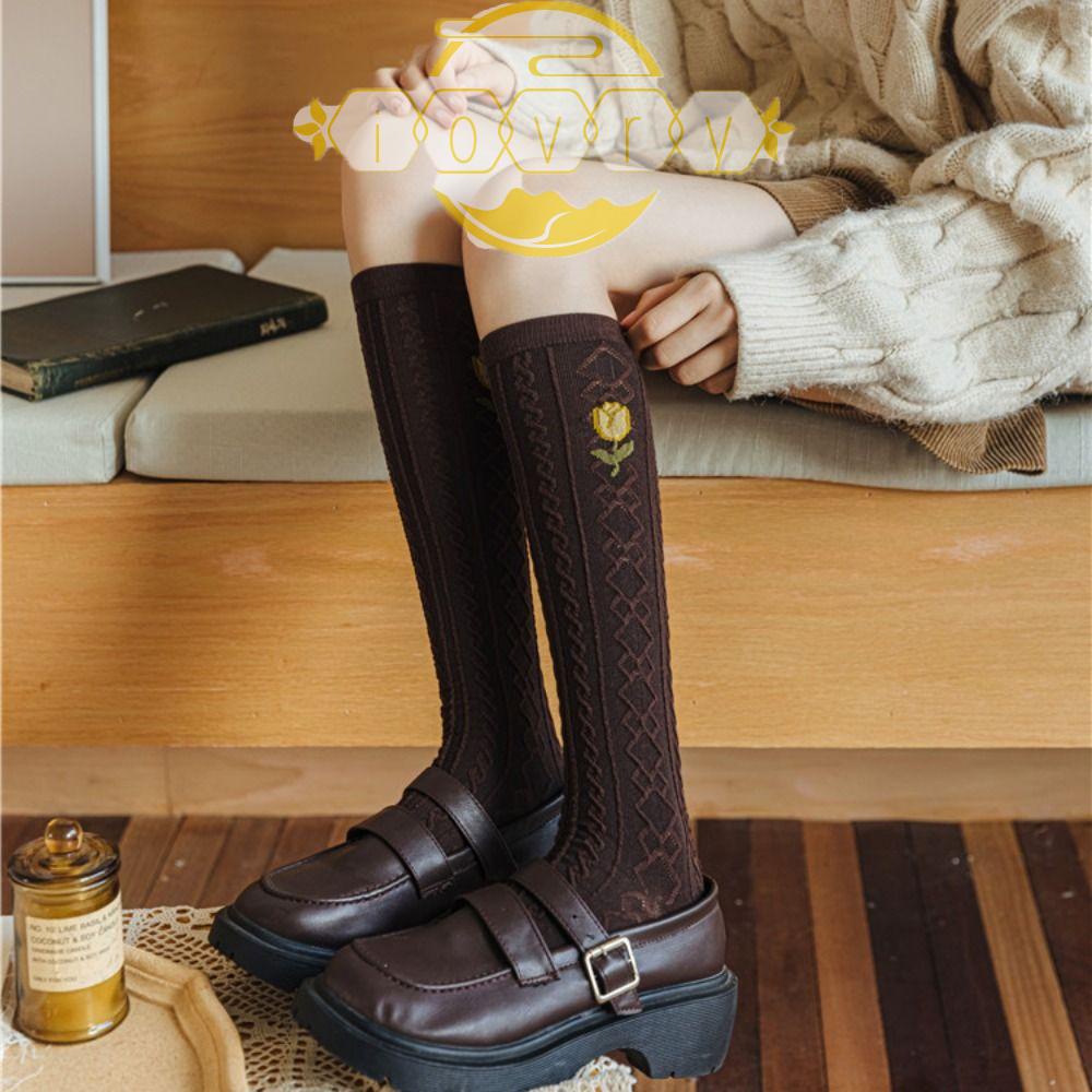 IVORY Vớ Dài Hình Hoa Tulip Thoải Mái Hợp Thời Trang Lolita Nhật Bản Đáng Yêu Cho Nữ