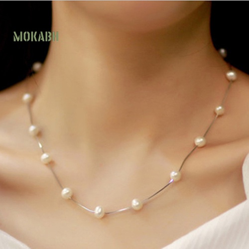 Abh Vòng Cổ Choker Đính Ngọc Trai Nhân Tạo Kiểu Dáng Ngọt Ngào Lãng Mạn