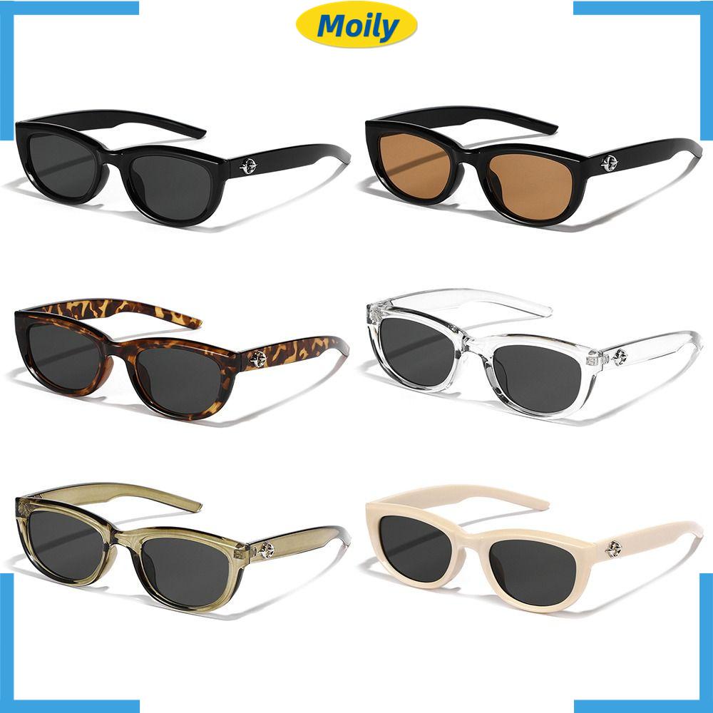 MOILYVN Kính Mát Oval Thời Trang Mới Y2K Cho Nam