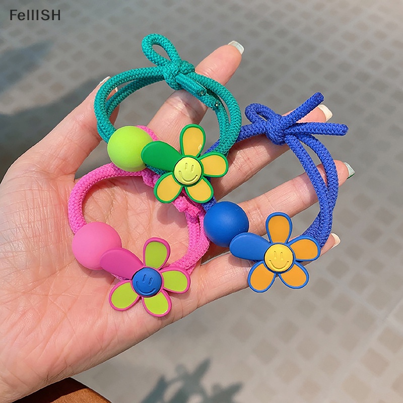 Dây Cột Tóc Co Giãn Hình Hoa Hướng Dương Nhiều Màu Thời Trang Cho Bé Gái 439br