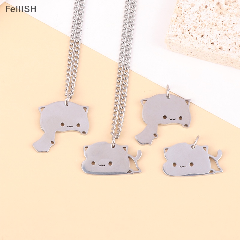 Vòng cổ Mặt Hình Mèo Bằng Thép Không Gỉ Phù Hợp Làm Quà Cho Ngày Của Valene 439br