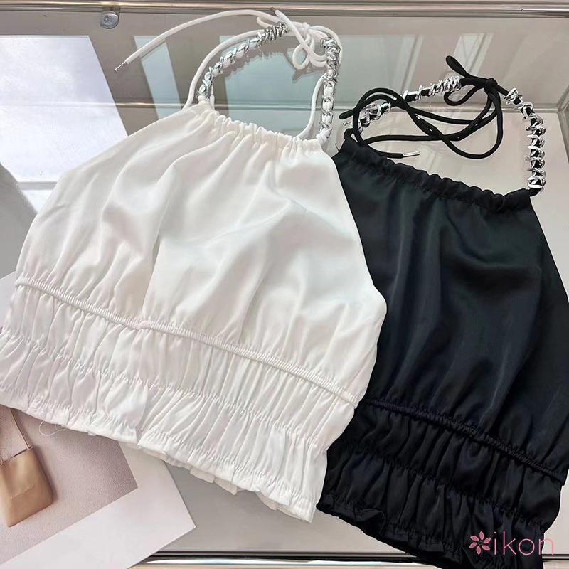 Áo hai dây Không Tay Hở Lưng Màu Sắc Thời Trang Quyến Rũ Cho Nữ