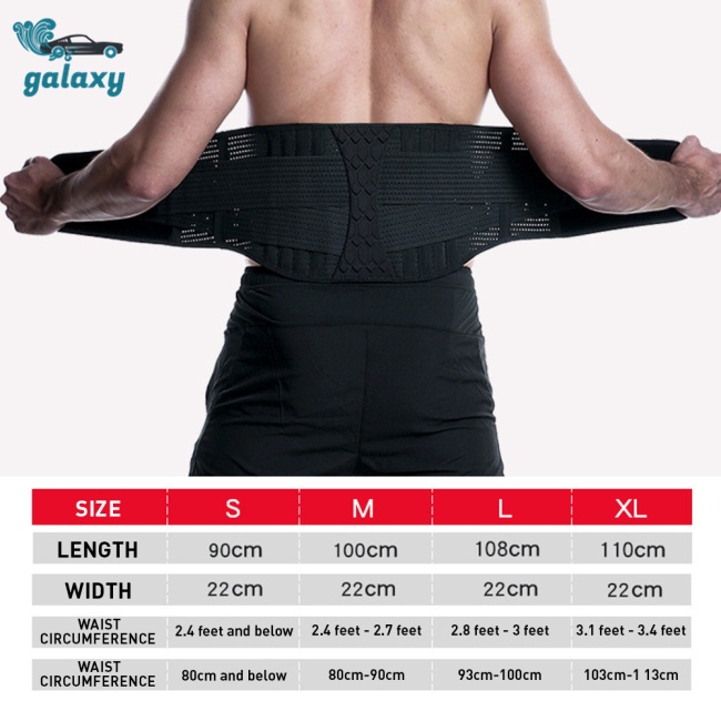 Galaxy Đai Đeo Hỗ Trợ Lưng Hai Lớp Thoáng Khí Thoải Mái Có Thể Điều Chỉnh Cho Sciatica Herniated Disc Scoliosis