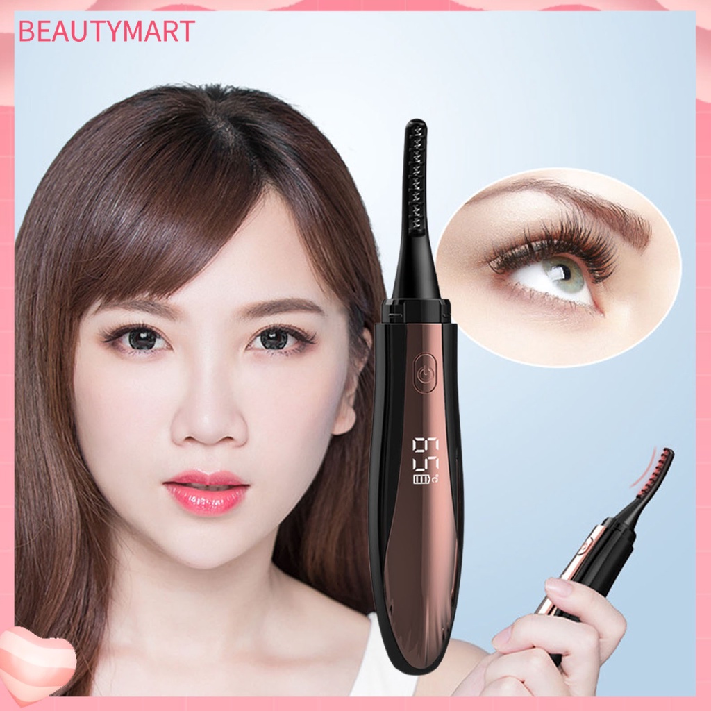 Dụng Cụ Uốn Lông Mi Bằng Điện 4 Nhiệt Độ Nhanh Khô Lâu Trôi Chống Bỏng Màn Hình LED Hiển Thị Có Thể Sạc Lại