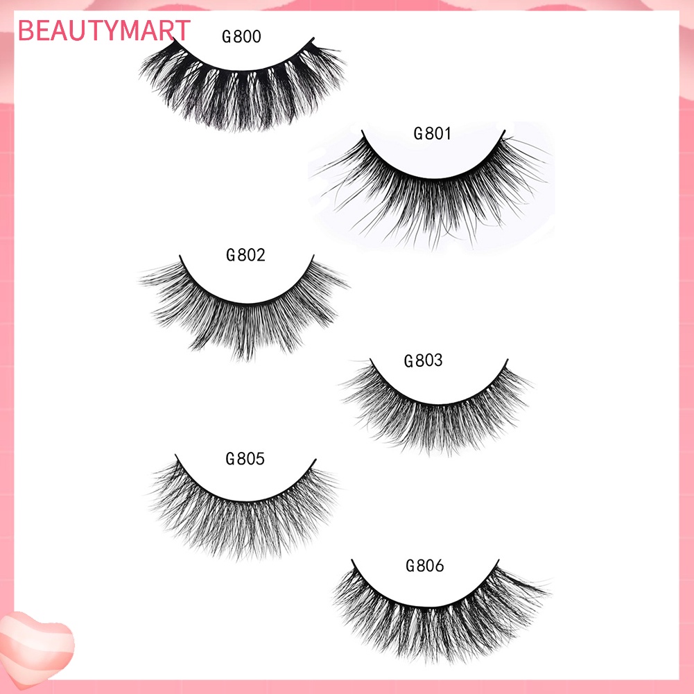 Set 5 Cặp Lông Mi Giả 3D Dài Dày Tự Nhiên Trang Điểm Làm Đẹp
