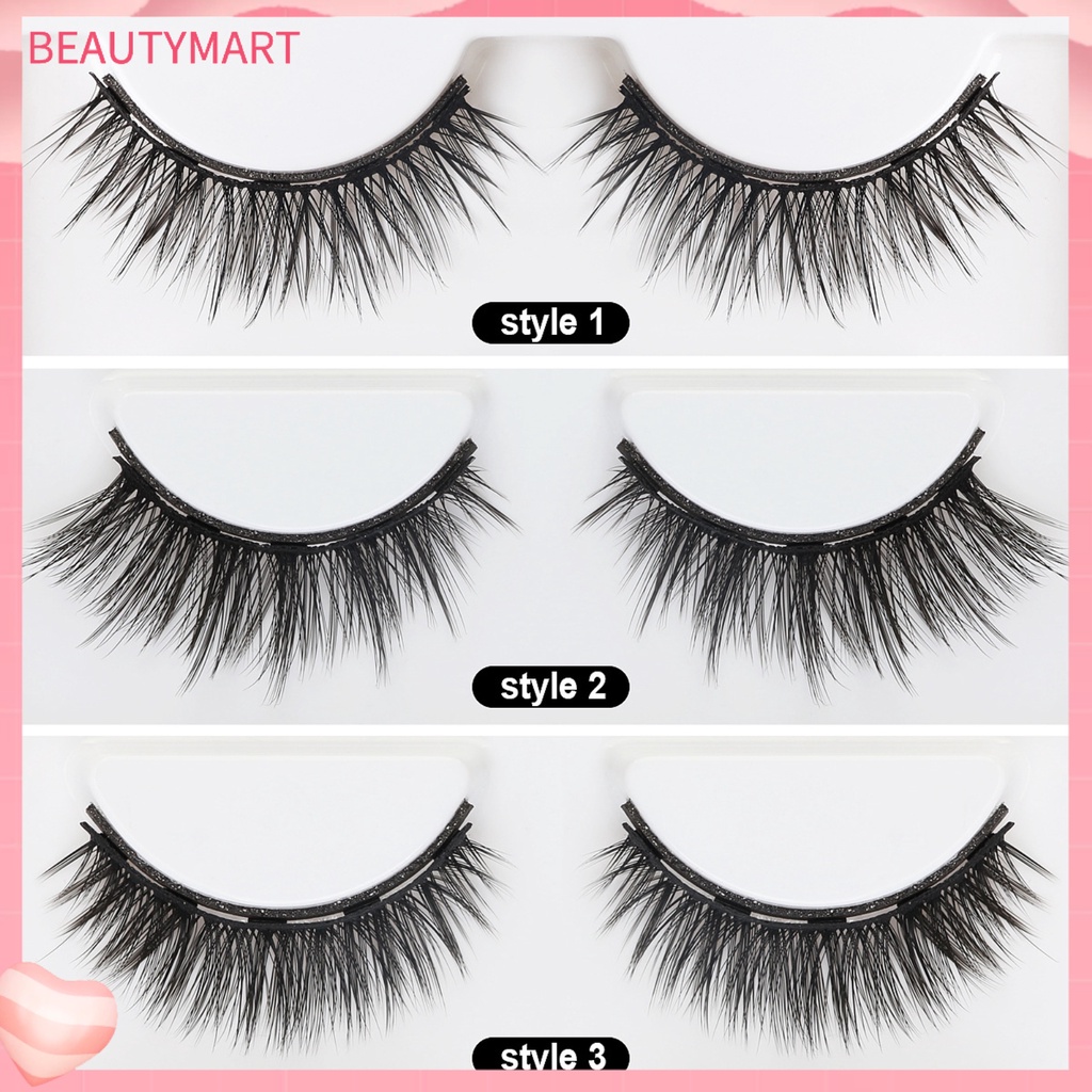 Bộ 3 / 5 Cặp Lông Mi Giả 3D Kèm Nhíp Và Bút Kẻ Mắt Dạng Lỏng