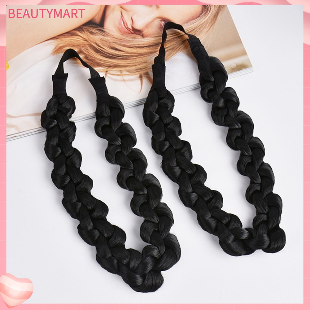 Băng Đô Cài Tóc Giả Thắt Bím Co Giãn Thời Trang Cho Nữ