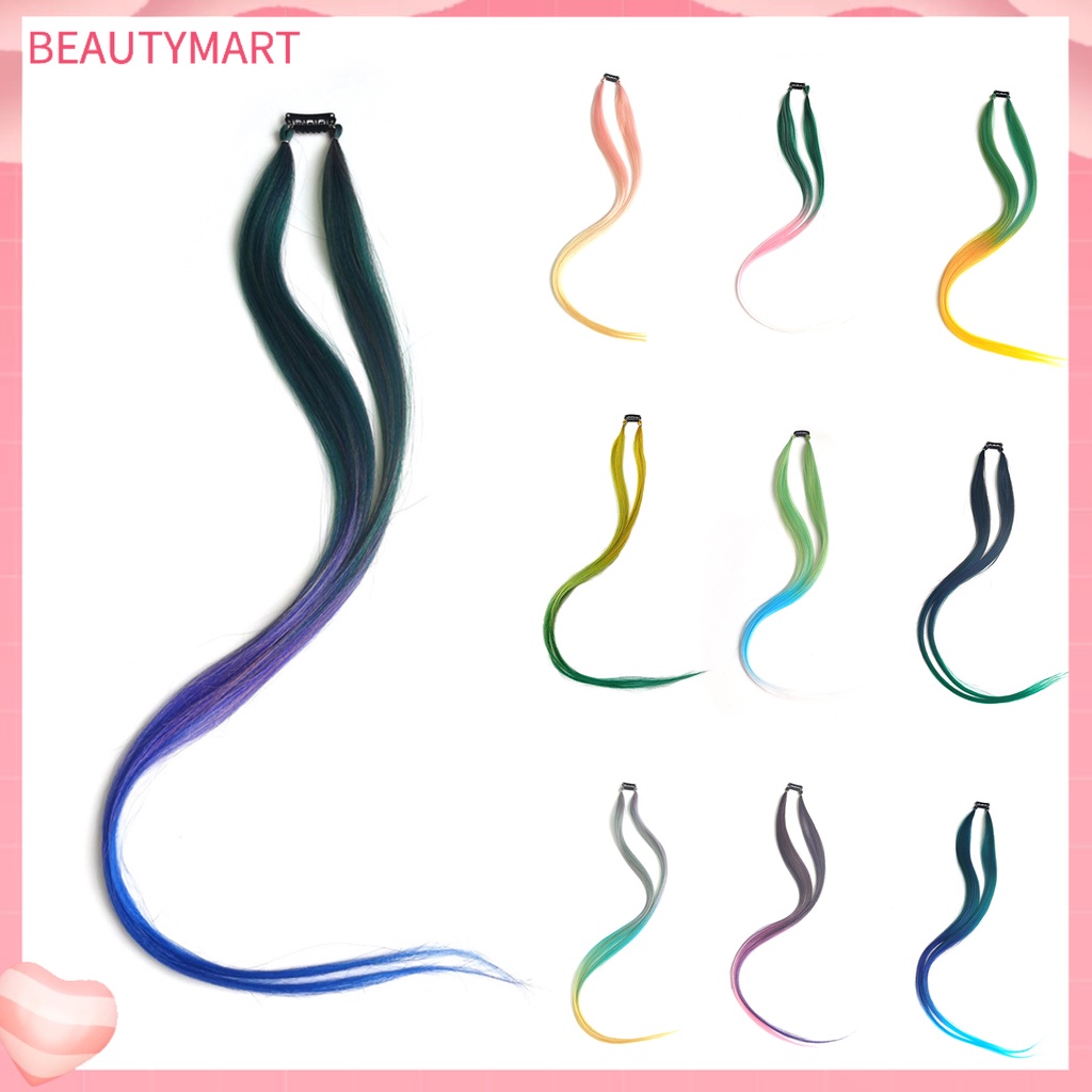 [beautymart] Tóc Giả Thắt Bím Vô Hình Không Để Lại Dấu Vết Màu Gradient Bằng Lụa Chịu Nhiệt Độ Cao Hai Sợi Có Thể Điều Chỉnh Dành Cho Nữ