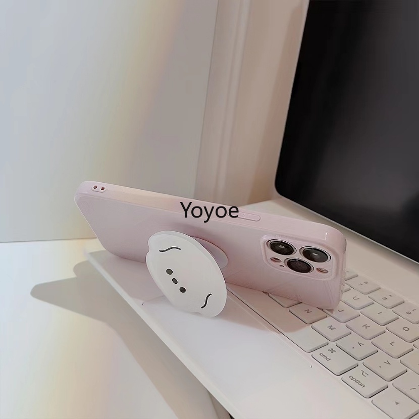 Ốp Điện Thoại Silicon Mềm Có Giá Đỡ Túi Khí Hình Cún Dễ Thương Cho iPhone 14 13 12 11 Pro Max 14 Plus