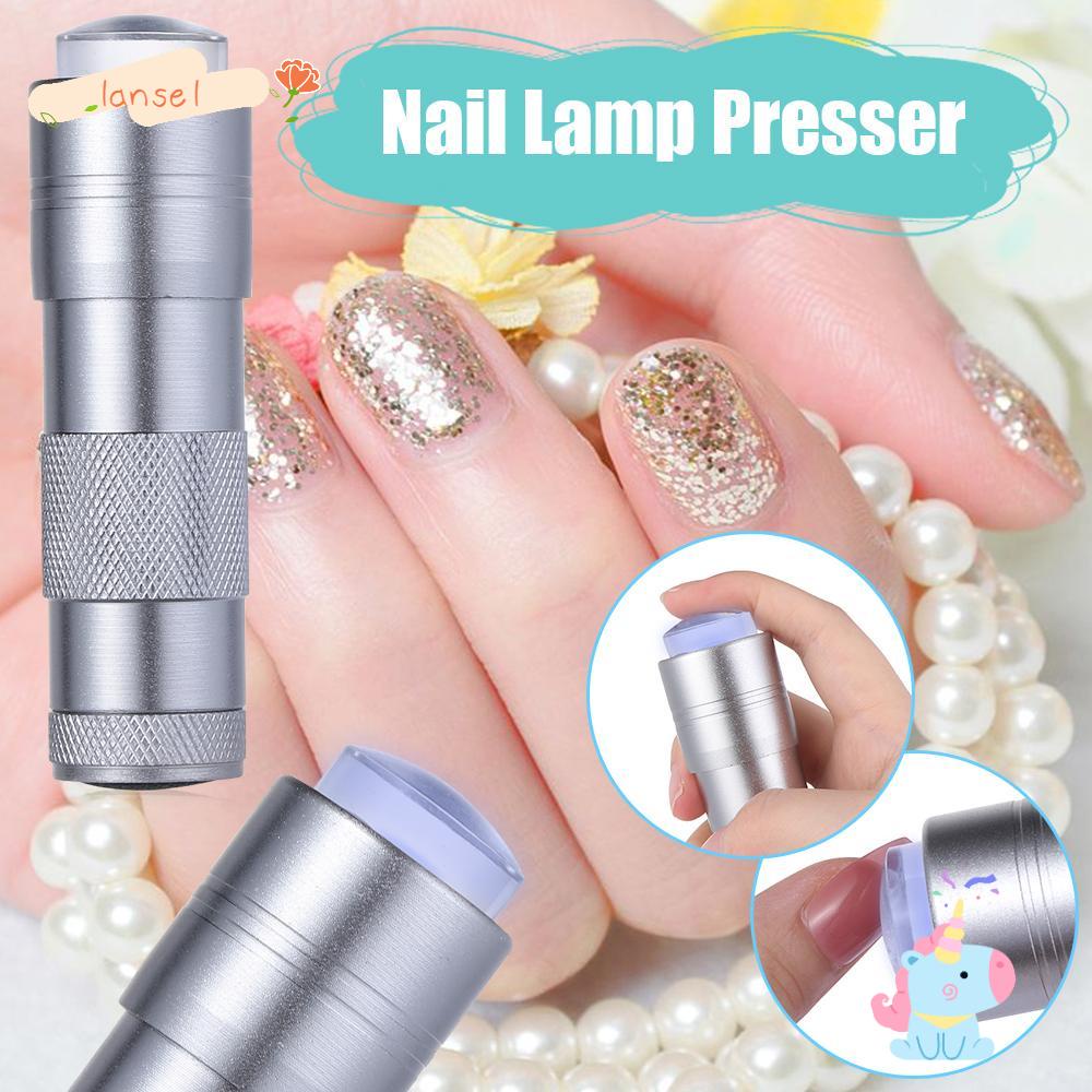 LANSEL Đèn Led UV Mini Đầu Silicone Phẳng Nhấn Sơn Móng Tay