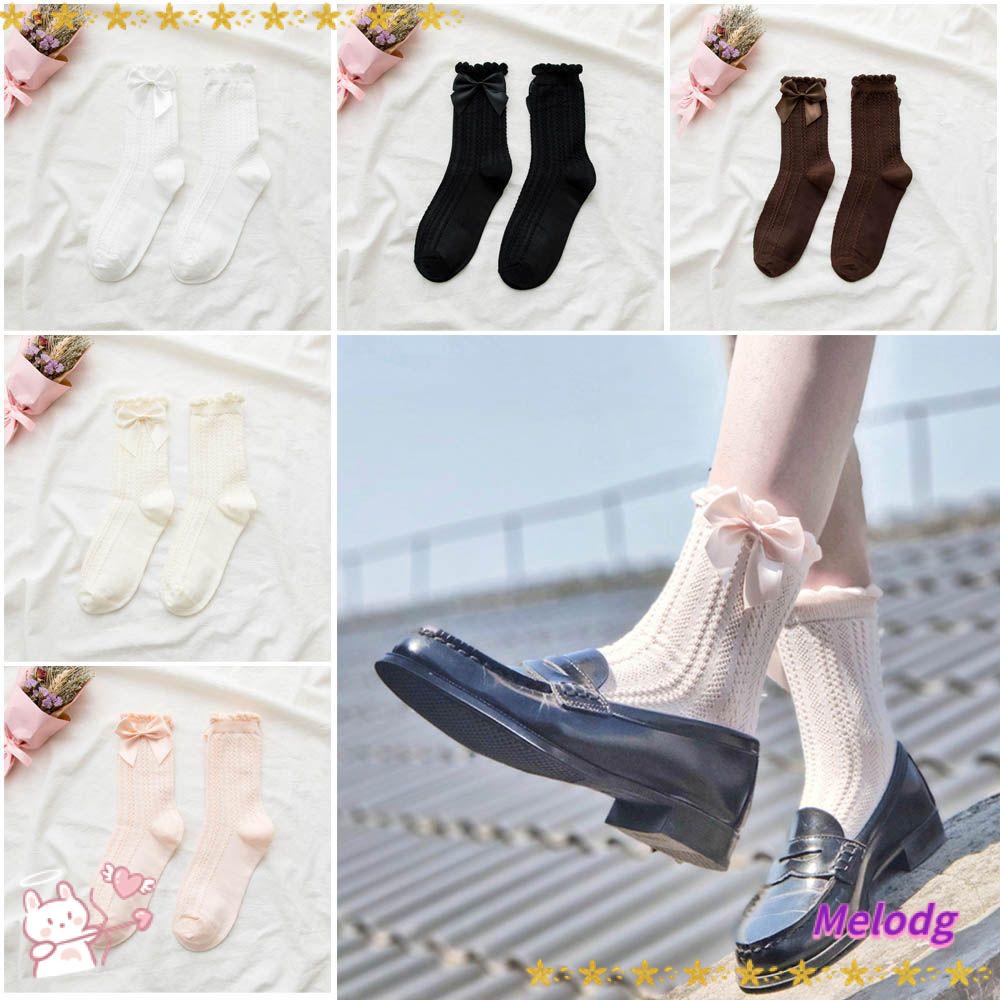 MELODG Tất NgắN ĐíNh Nơ Dễ Thương Cho Nữ