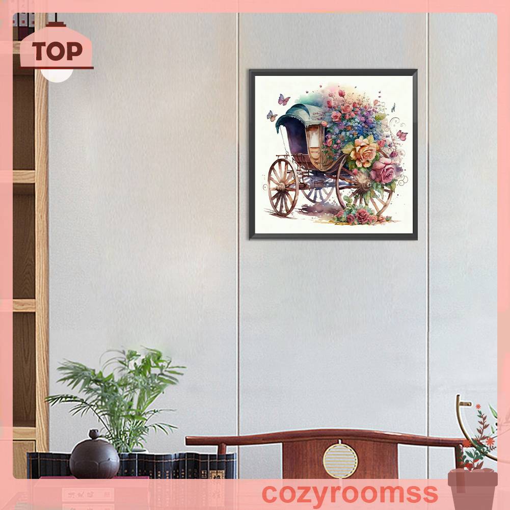 Tranh Đính Đá Kim Cương Toàn Bộ 5D DIY Hình Vẽ Hoa Trang Trí Nhà Cửa Xe Hơi