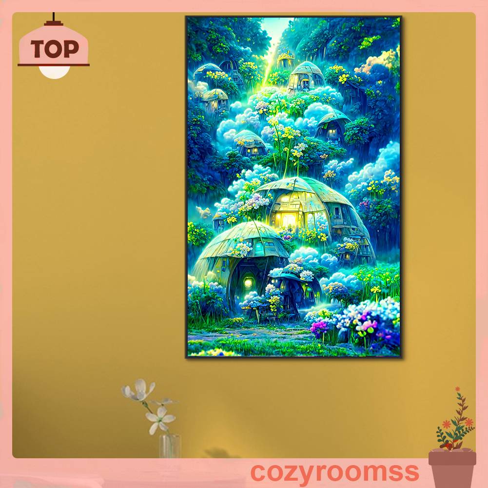 Tranh Đính Đá Kim Cương Toàn Bộ 5D DIY Hình Vẽ Khu Rừng