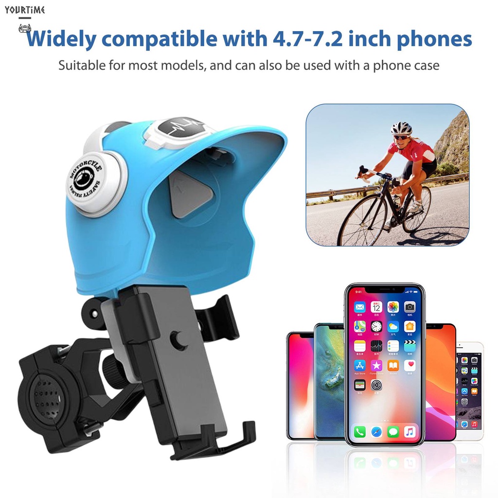 Giá Đỡ Điện Thoại 4.7-7.2in Chống Nước Gắn Mũ Bảo Hiểm Xe Đạp