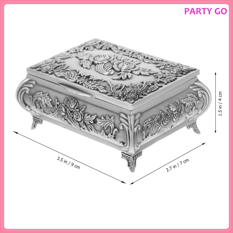 Hộp Đựng Trang Sức Hình Hoa Hồng Phong Cách Retro