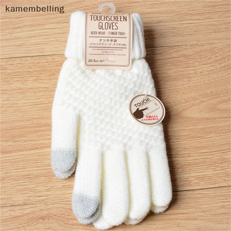 Găng Tay Len Hở Ngón Giữ Ấm Mùa Đông Có Thể Chạm Màn Hình Cảm Ứng kamembelling