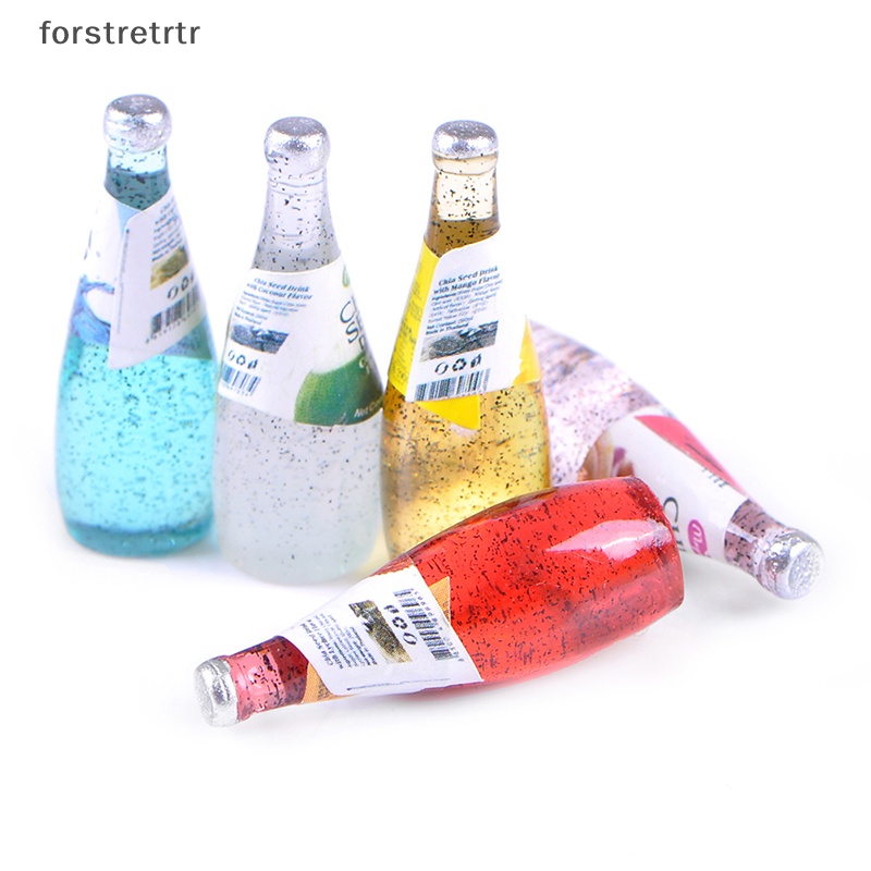 Forstretrtr Set 5 Bình Nước mini Tỉ Lệ 1 / 12 Cho Nhà Búp Bê