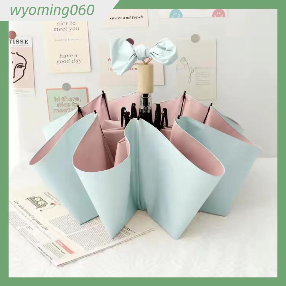 Ô gấp chống nắng ngăn chặn tia cực tím Màu tinh khiết Cao su đen cho mưa hoặc 【wyoming060】
