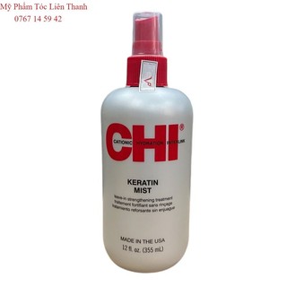 Chai Xịt dưỡng ẩm CHI Keratin Mist Leave In Strengthening Treatment 355ml-NEW