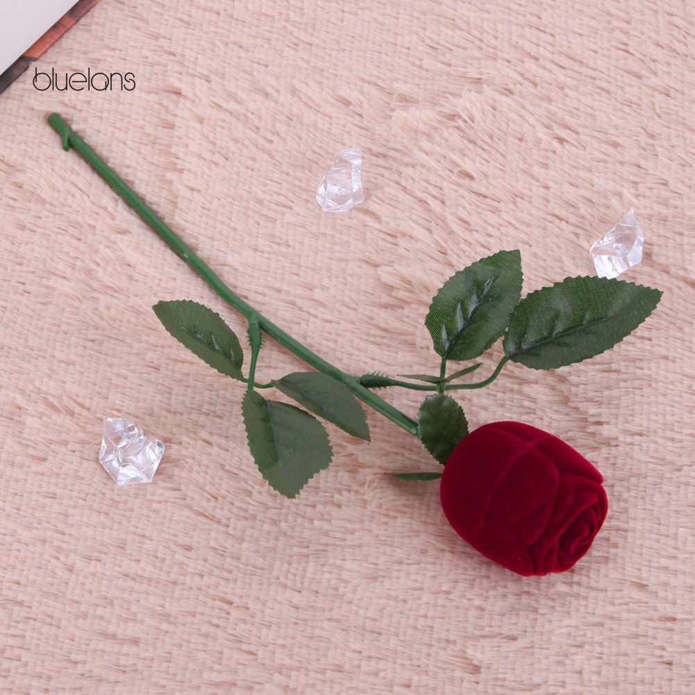 Hộp Trưng Bày Nhẫn Cưới Hình Hoa Hồng Lãng Mạn Ốp