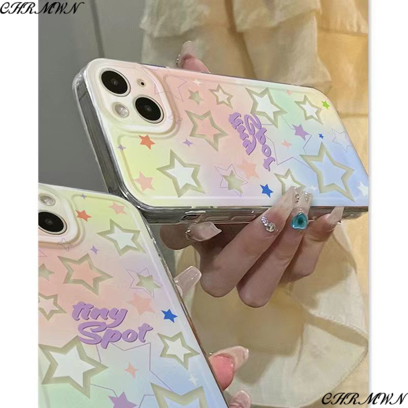 Ốp Điện Thoại Mềm Trong Suốt Họa Tiết Ngôi Sao Kiểu Hàn Quốc Cho Iphone 11 7 8 13Promax 1412 7JBX