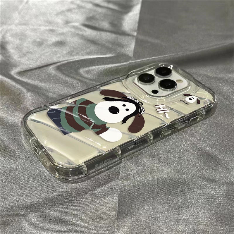 Ốp Điện Thoại Mềm Trong Suốt In Hình Chú Chó Dễ Thương Cho Iphone14promax HI / 13127sins / Palm 11 plus xr / 8 XD5O