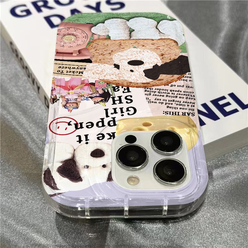 Ốp Điện Thoại Mềm Trong Suốt Hình Cún Cheesecake BOY0 Cho iPhone14promax 1312 / 11 7 / 8plus xr / sins BOY0