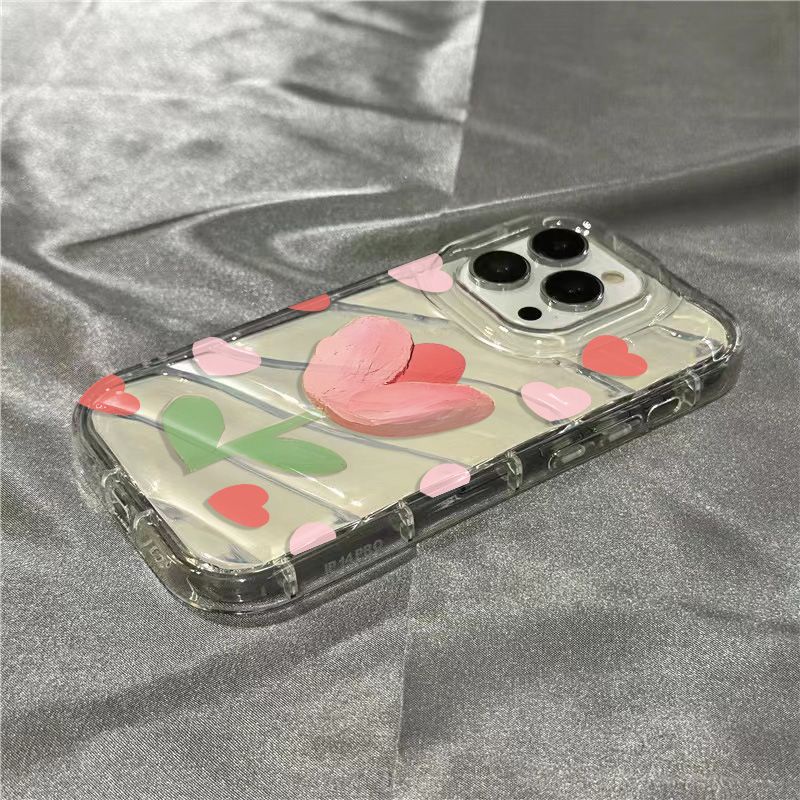 Ốp Điện Thoại Mềm Trong Suốt In Hình Hoa Tulip Cho Iphone 11 / 7plus 8 1312 Xr 14Promax / 8UIT