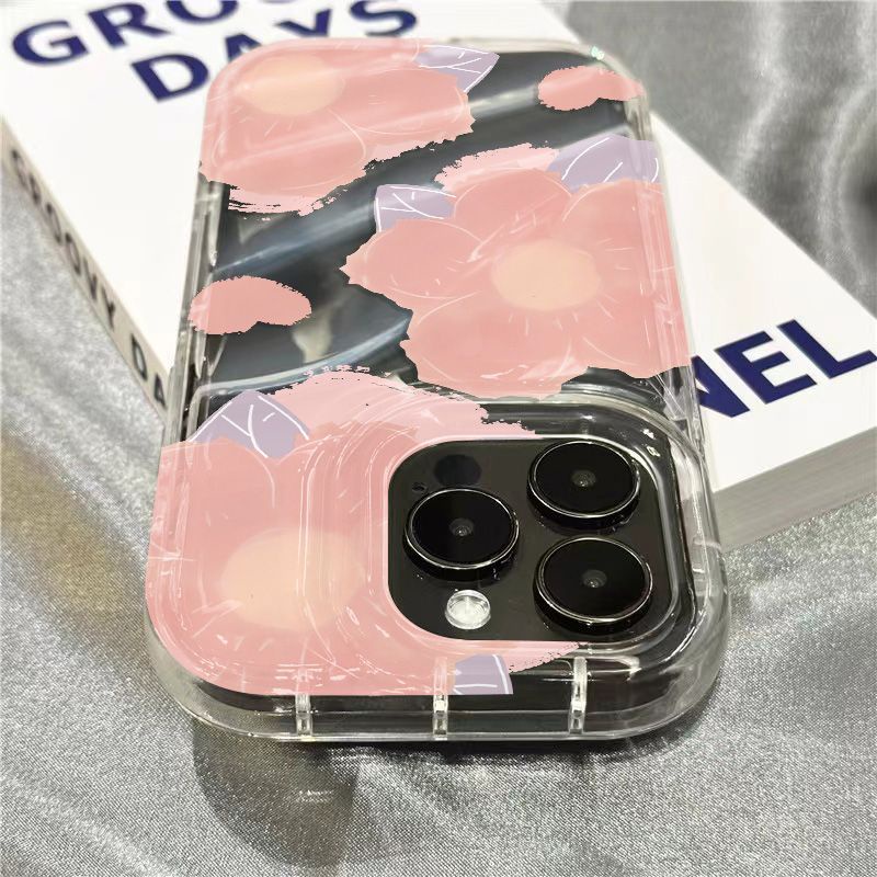 Ốp Điện Thoại Mềm Trong Suốt In Hình Hoa Hồng Dễ Thương Cho Iphone 14Promax 1312 / 11 7 / 8plus xr /ins QVST