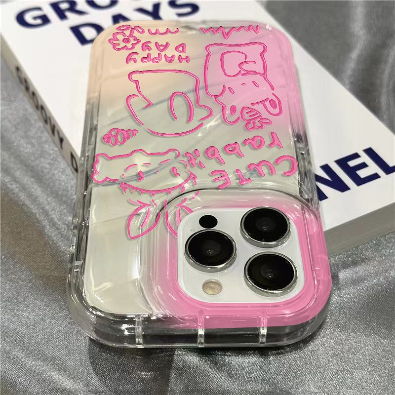 Ốp Điện Thoại Mềm Hình Thỏ Đang Nhảy Múa Cho iPhone14promax plus7sins / 8131211Ốp Điện Thoại Trong Suốt Họa Tiết Hoạt Hình Dễ Thương Cho Iphone xr N7Dhh