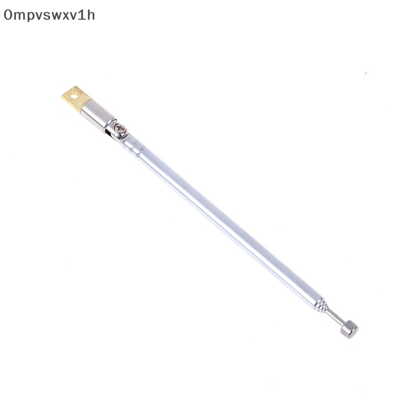 1 cái 37cm 5 phần Telescopic thép không gỉ AM FM Đài phát thanh phổ ăng ten mới