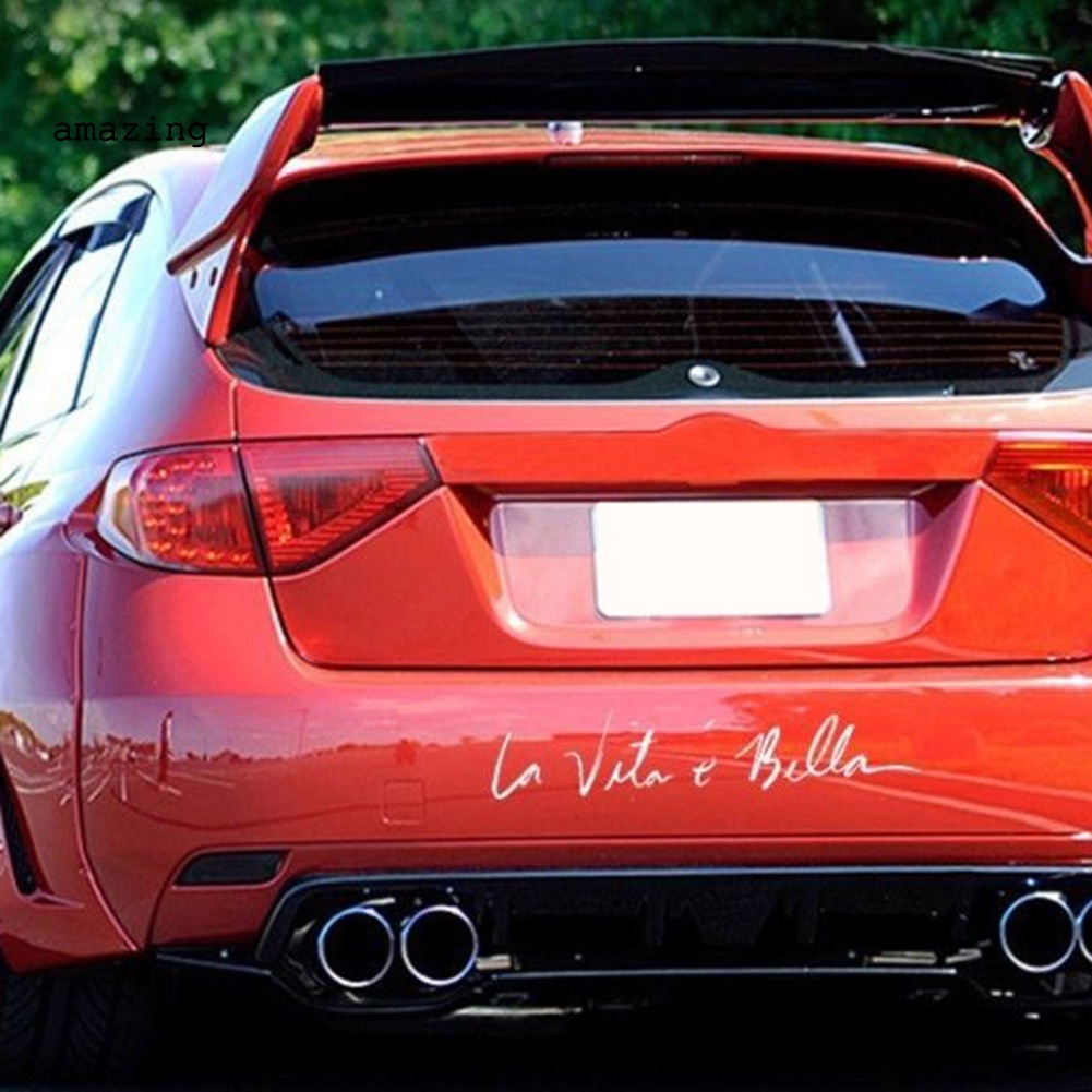 Miếng Dán Trang Trí Xe Hơi / Xe Tải In Chữ Chống Thấm Nước Thời Trang