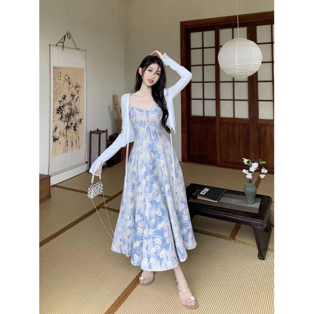 Đầm Hai Dây Dáng Ôm Phong Cách Thời Trang Mùa Hè Pháp Hàng Mới Dành Cho Bạn Nữ