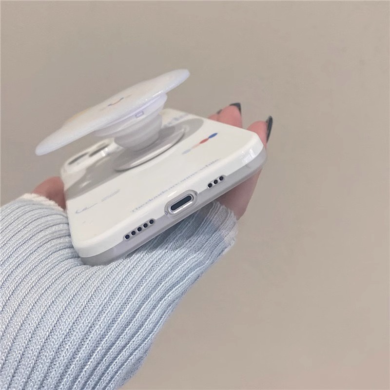 Cute Universal Phone Holder Stand Lovely Cartoon Cloud Pure White Phone Case Bracket Finger Mini Phone Ring Holder